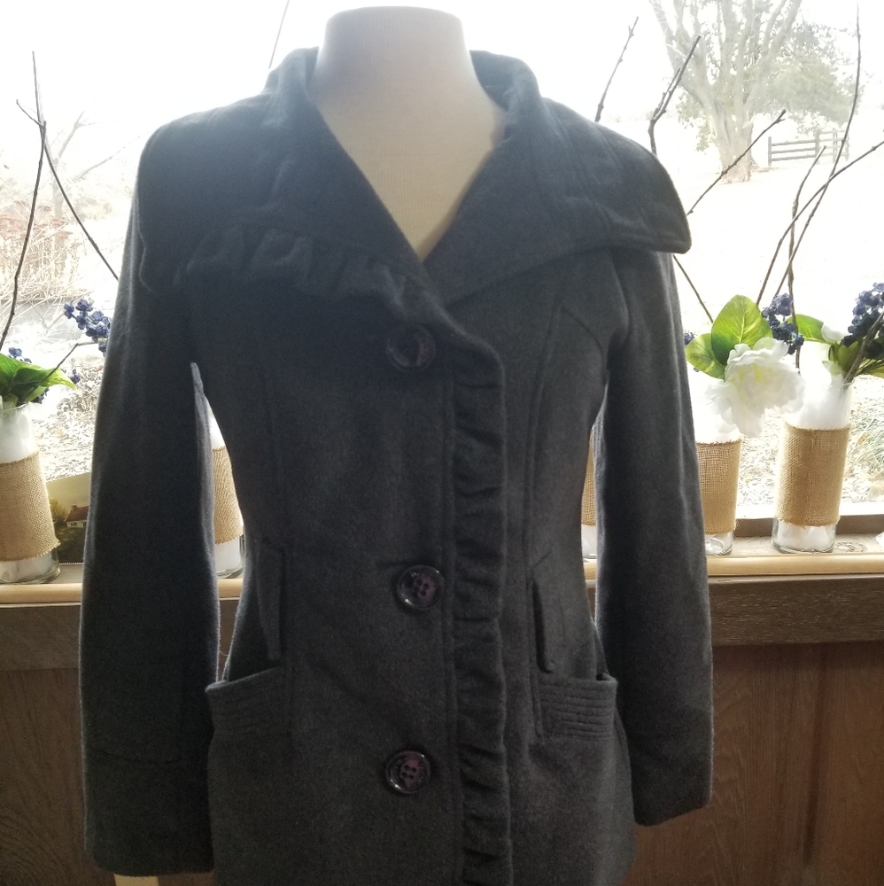 Steve Madden charcoal black peacoat size Small